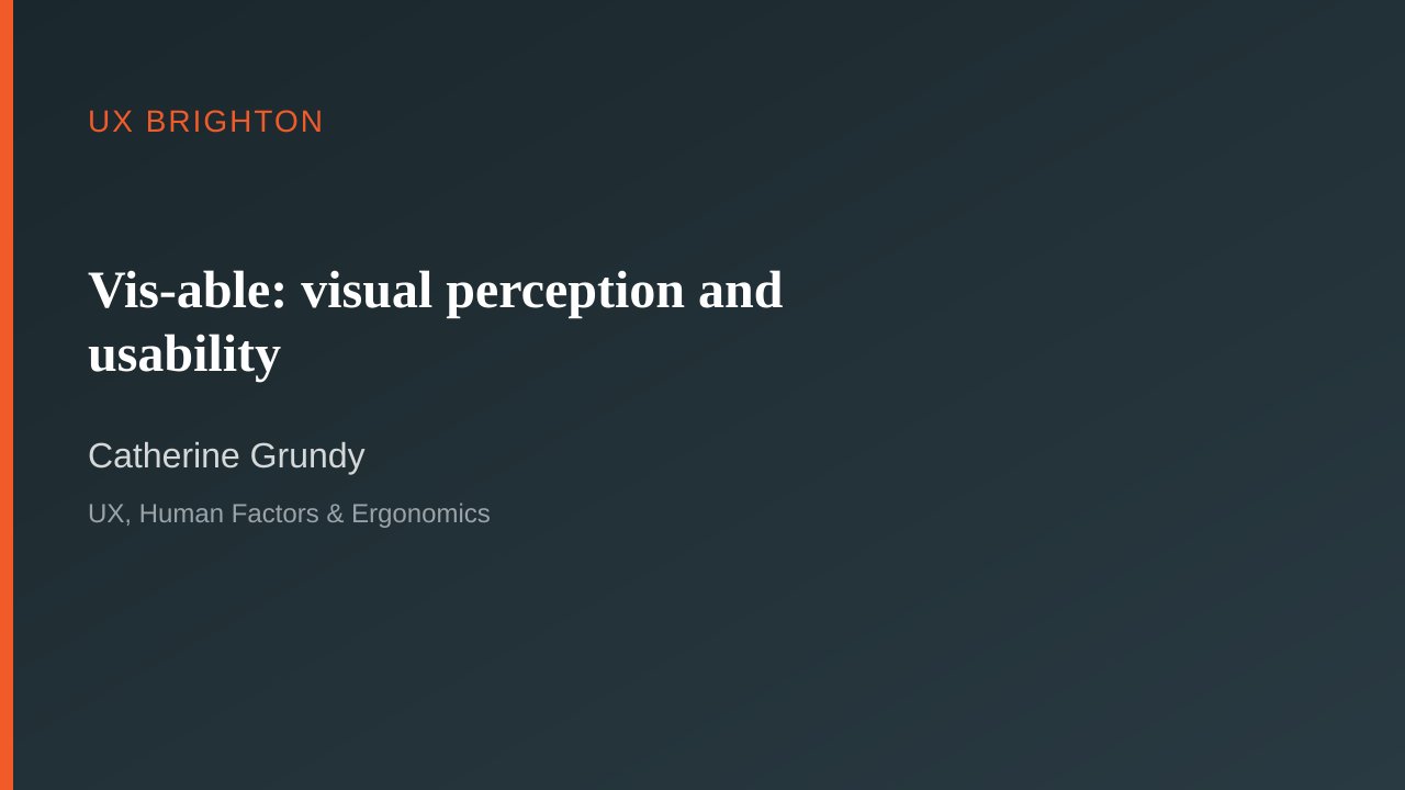 Vis-able - How studies in visual perception contribute to usability