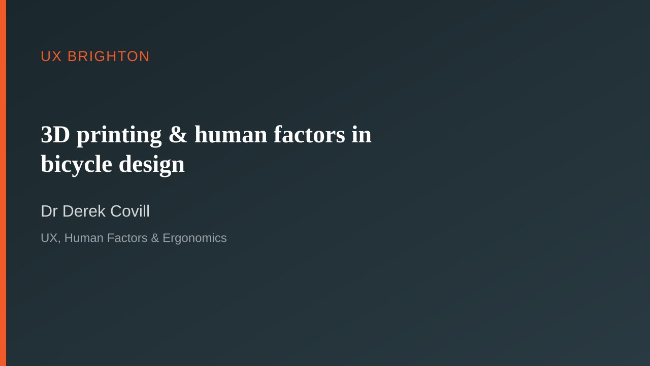 The problem with 3D printing & human factors in bicycle design